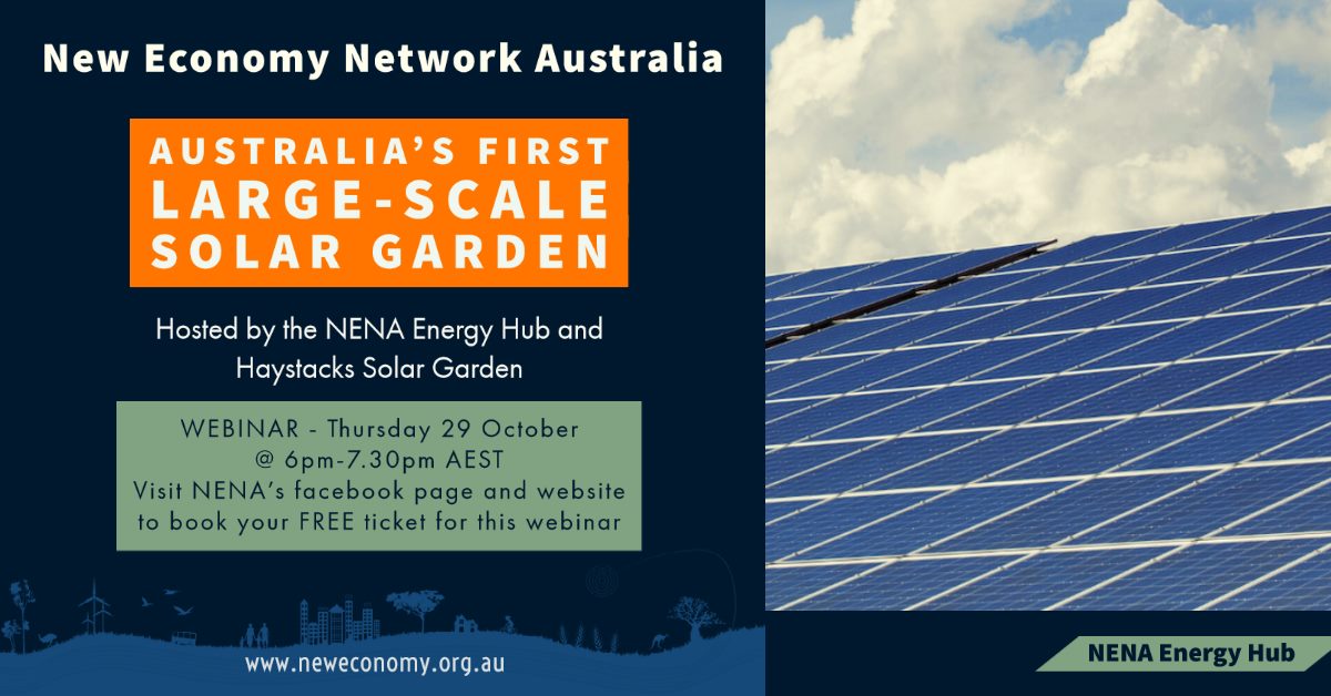 Australia's First Large-Scale Solar Garden - New Economy Network Australia